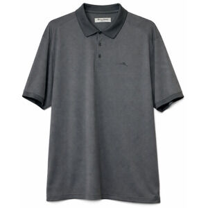 Tommy Bahama Island Zone Polo Shirt Men’s 2XLB Gray Performance Golf Coolmax